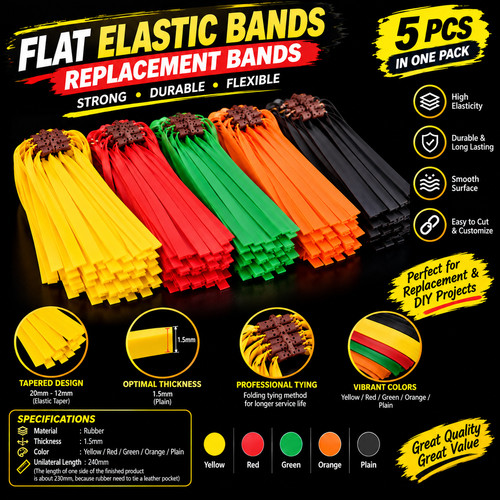 Flat rubber bands slingshot - bands,