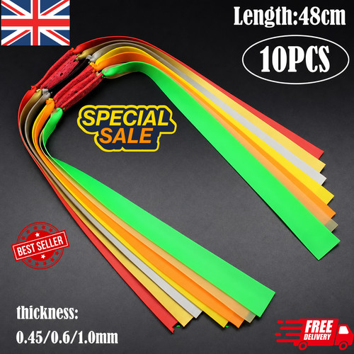 10pcs flat latex slingshot - flat,