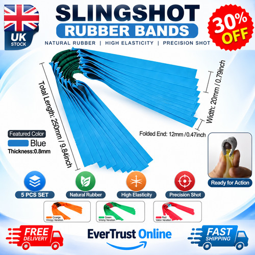 Flat rubber bands slingshot - 5,