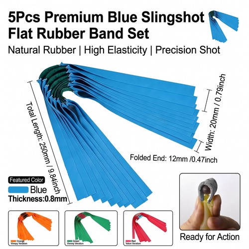 Flat rubber bands slingshot - rubber,