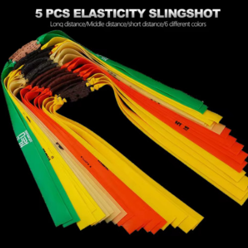 Flat rubber bands slingshot - 5,